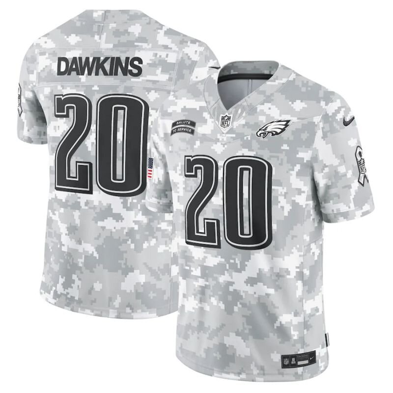  Men Philadelphia Eagles #20 Dawkins Nike Arctic Camo 2024 Salute to Service Limited NFL Jersey  ->customized mlb jersey->Custom Jersey